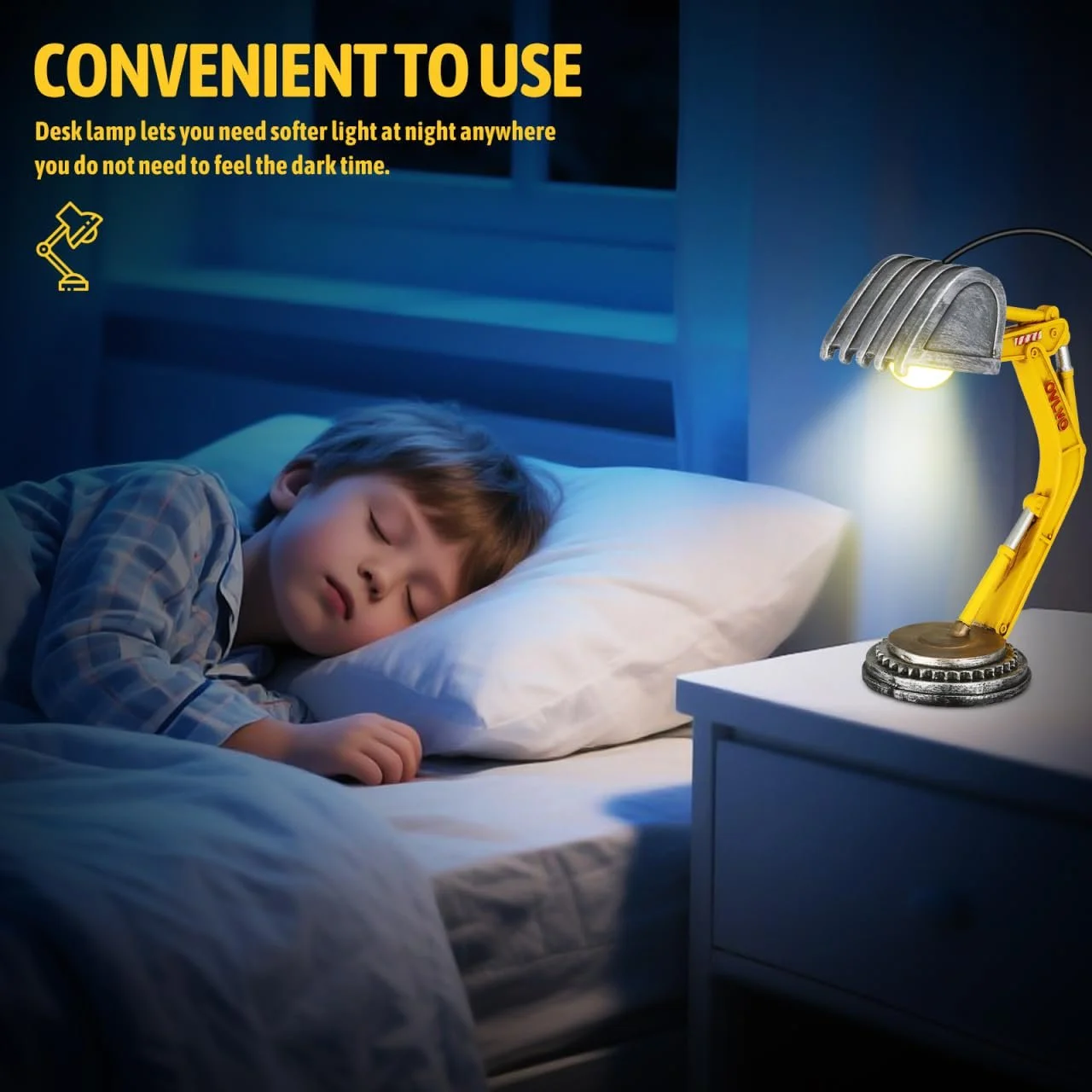 Настільна лампа Gatuida Excavator дитяча з полірезину, фото №2