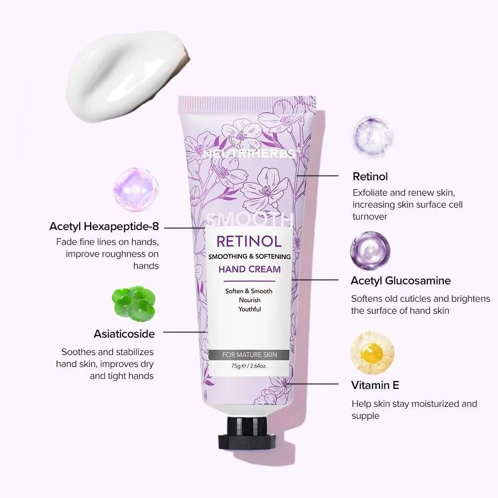 Крем для рук NEUTRIHERBS Retinol, Легкий зволожуючий крем для рук проти старіння, фото №5