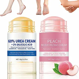 Набор кремов для ног увлажняющих с мочевиной против трещин и сухости 2 шт - Фото 1