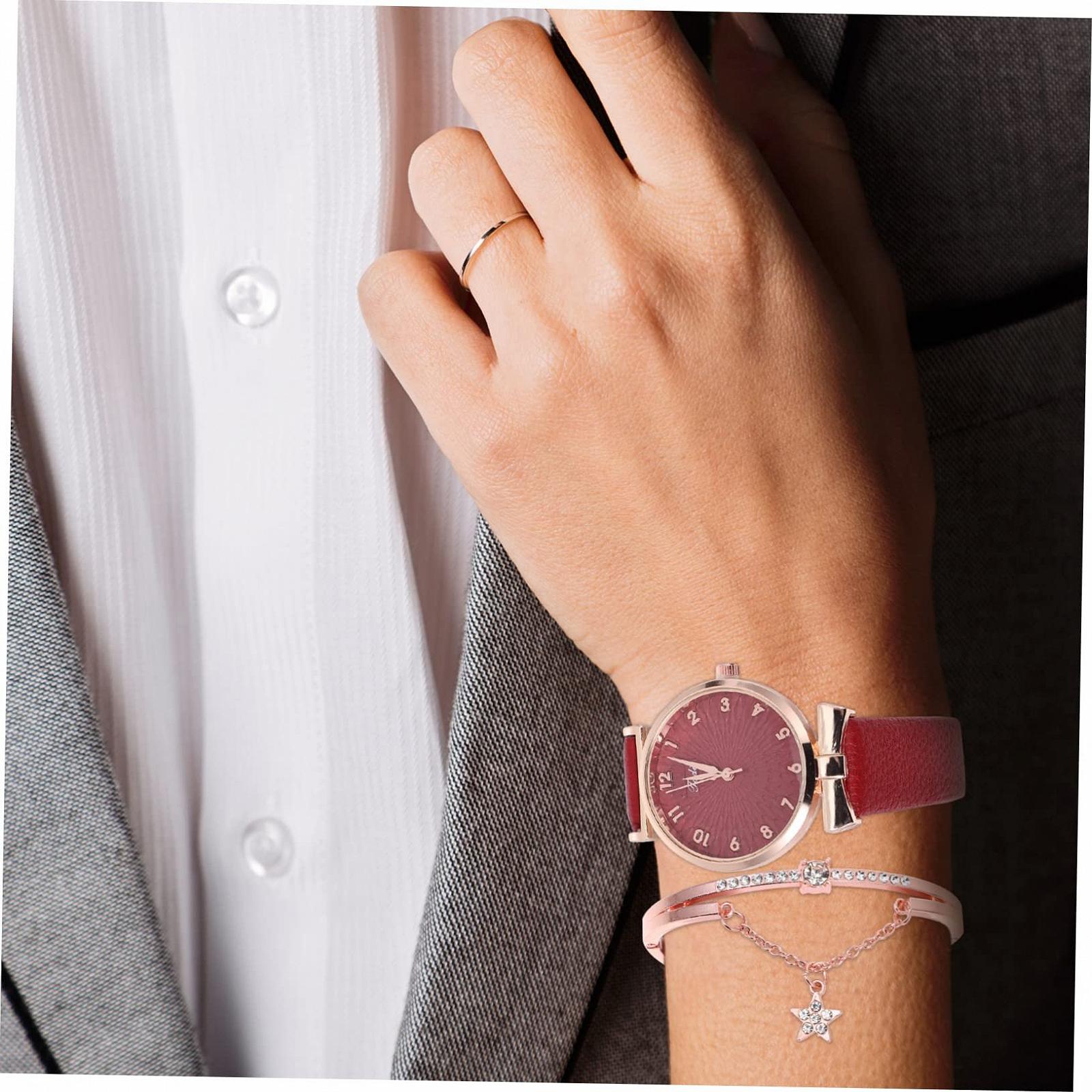 Кварцовий годинник Healvian Набір браслетів Жіночий годинник Білий, фото №6