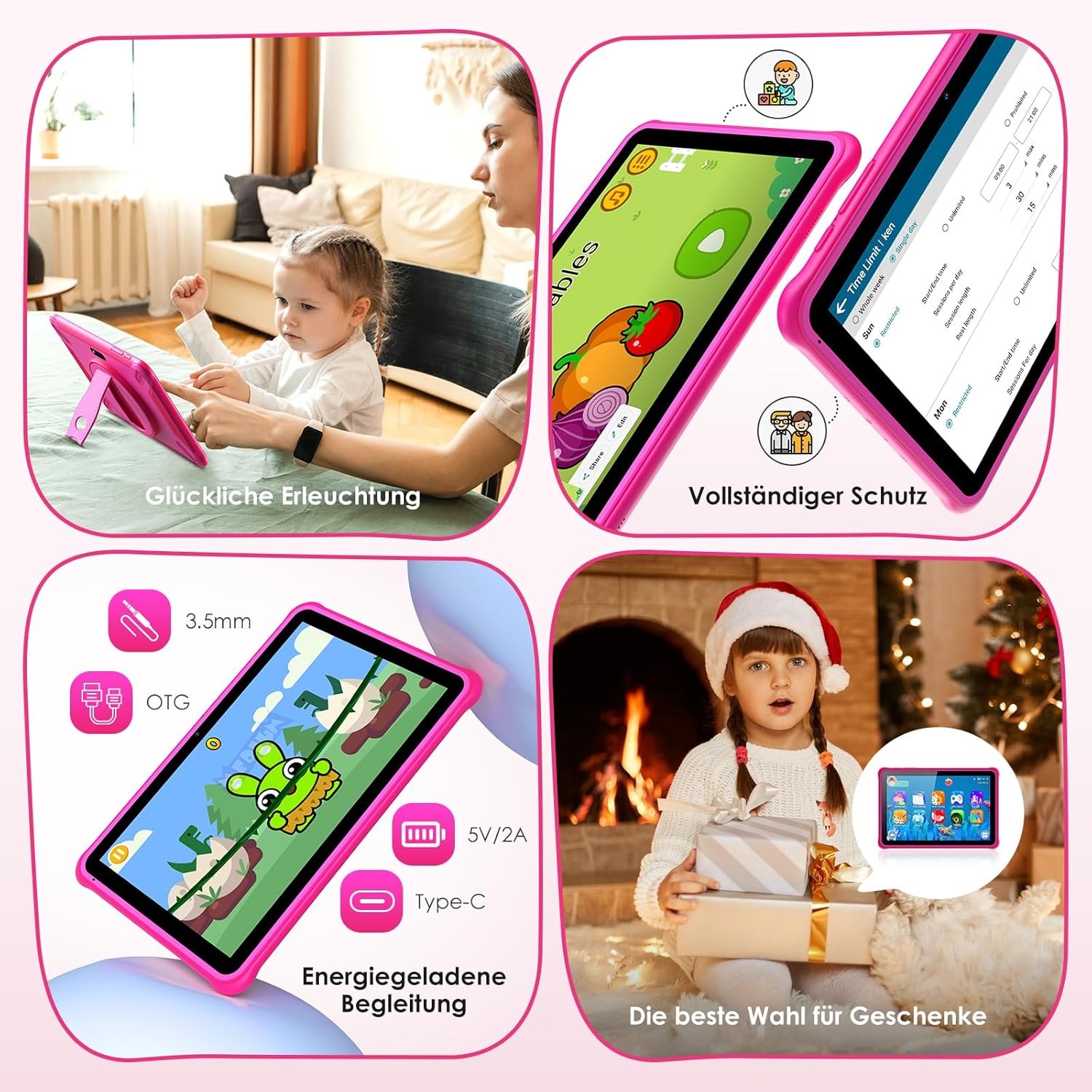 Планшет 10.1" FASTWD L211 12+24/128Gb 8 ядер Android 14 8000 mAh Pink, фото №7