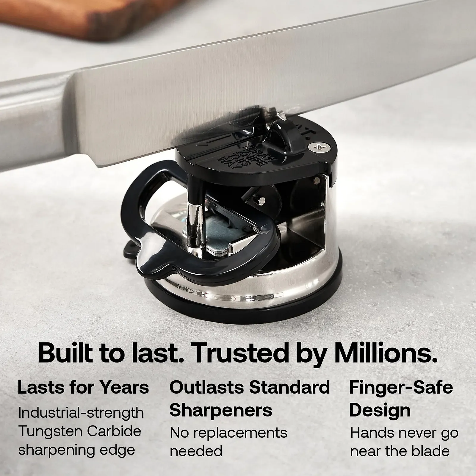 Точилка для ножей AnySharp Pro Металлическая с присоской PowerGrip, фото №10