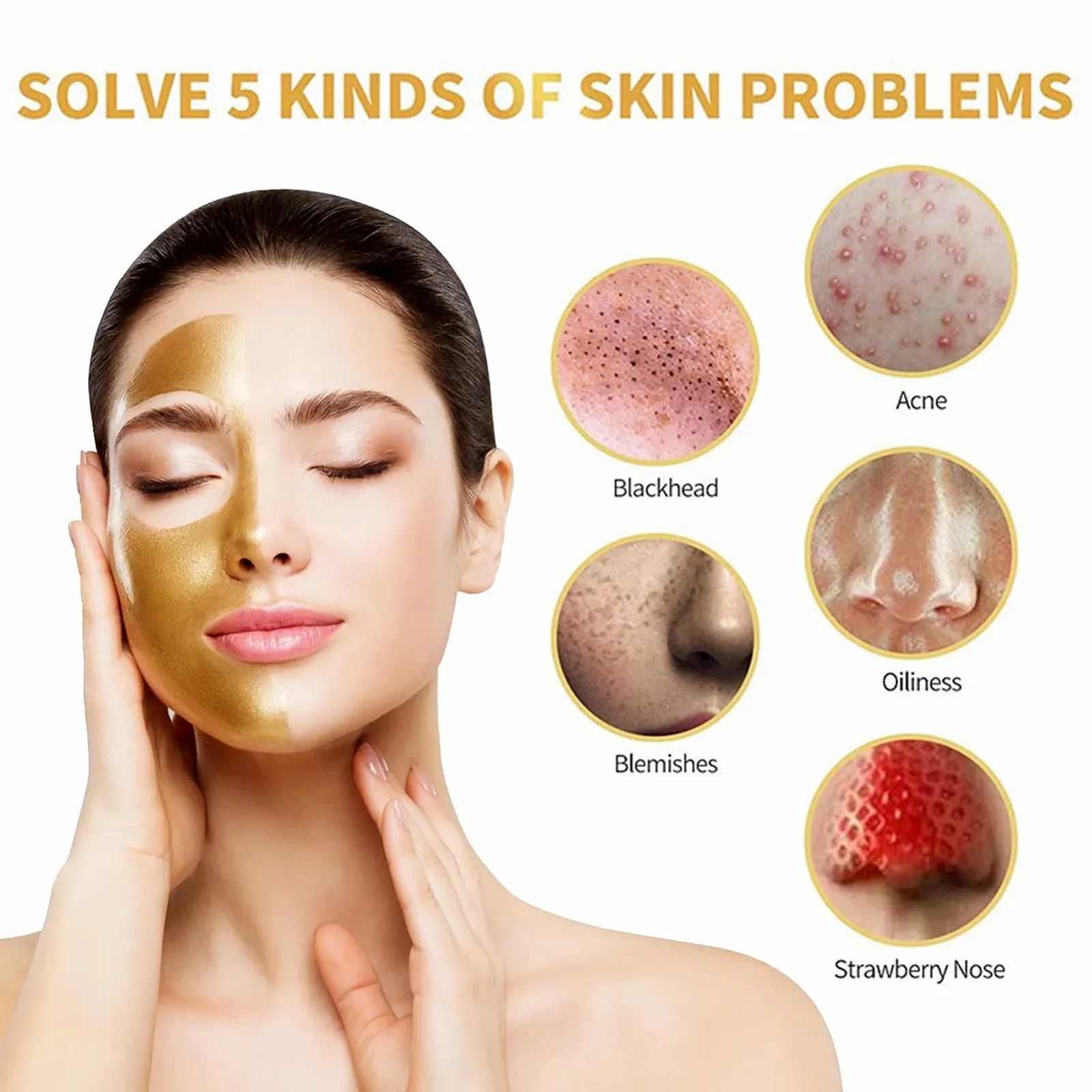 Маска для обличчя Золота 60 г - Очищуюча маска із золотої фольги, фото №6