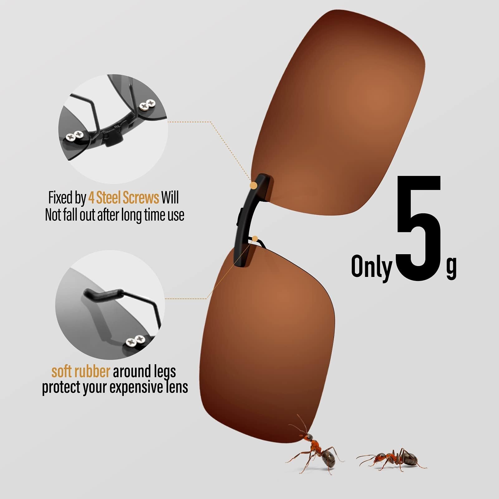 Сонцезахисні окуляри Goiteia Polarisierte Clip для окулярів Накладні, фото №5