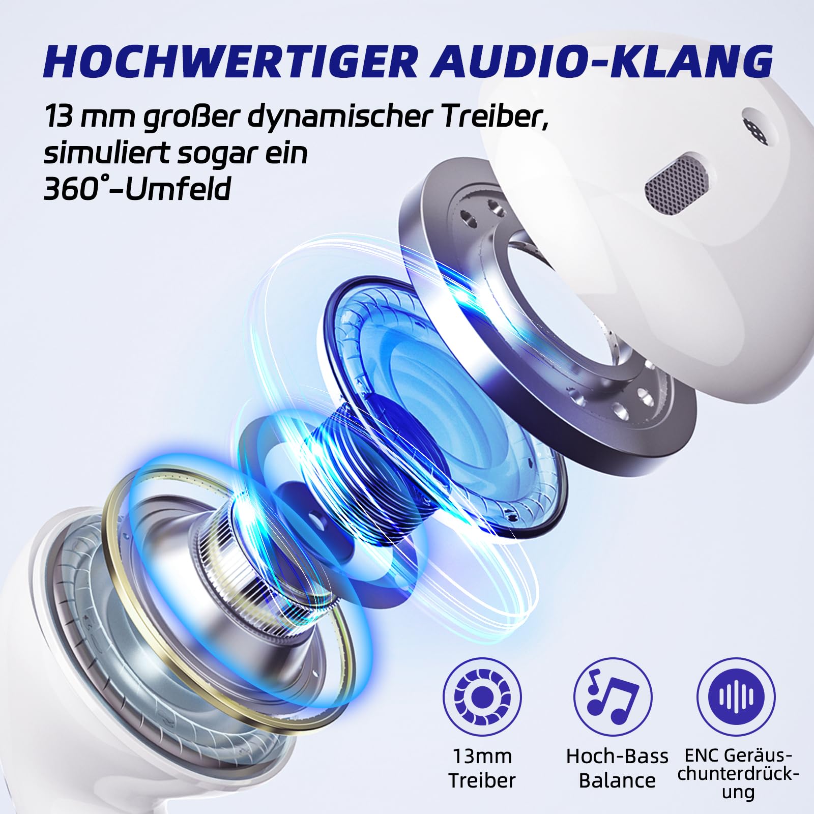 Bluetooth наушники Беспроводные 5.4 внутриканальные Черный, фото №2