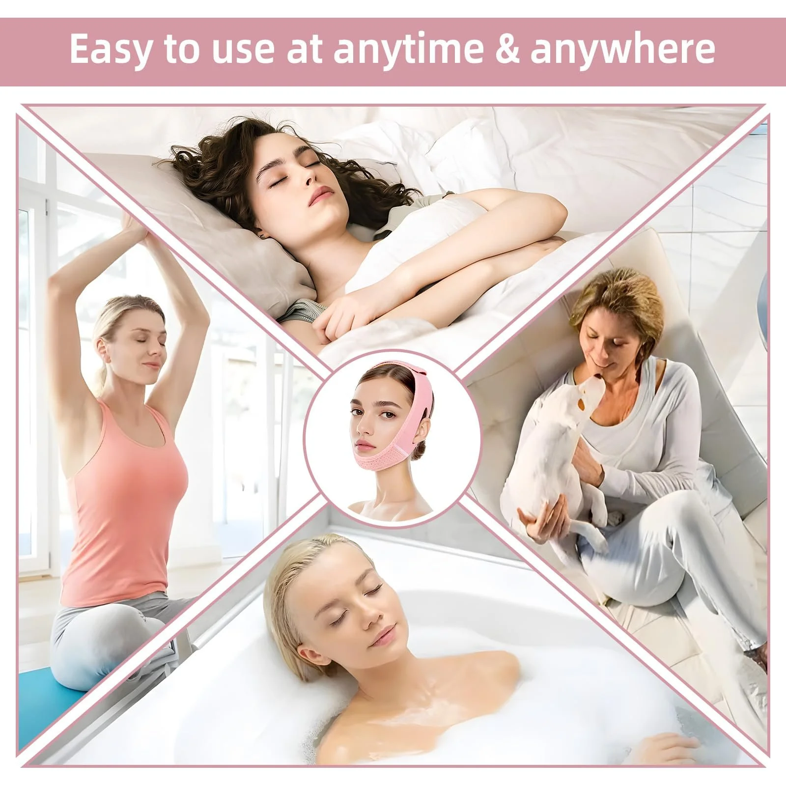 Маска для підтяжки підборіддя для сну, багаторазова маска для щелепи, дихаюча та зручна для жінок та чоловіків, фото №7