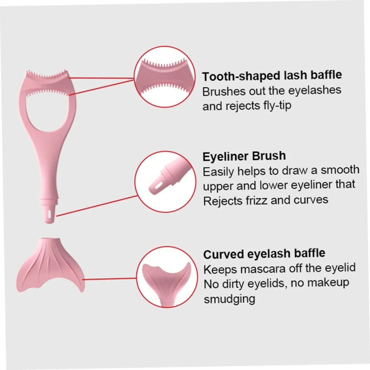 Підводка для очей FRCOLOR, багаторазові аплікатори для макіяжу, силіконовий набір, фото №4