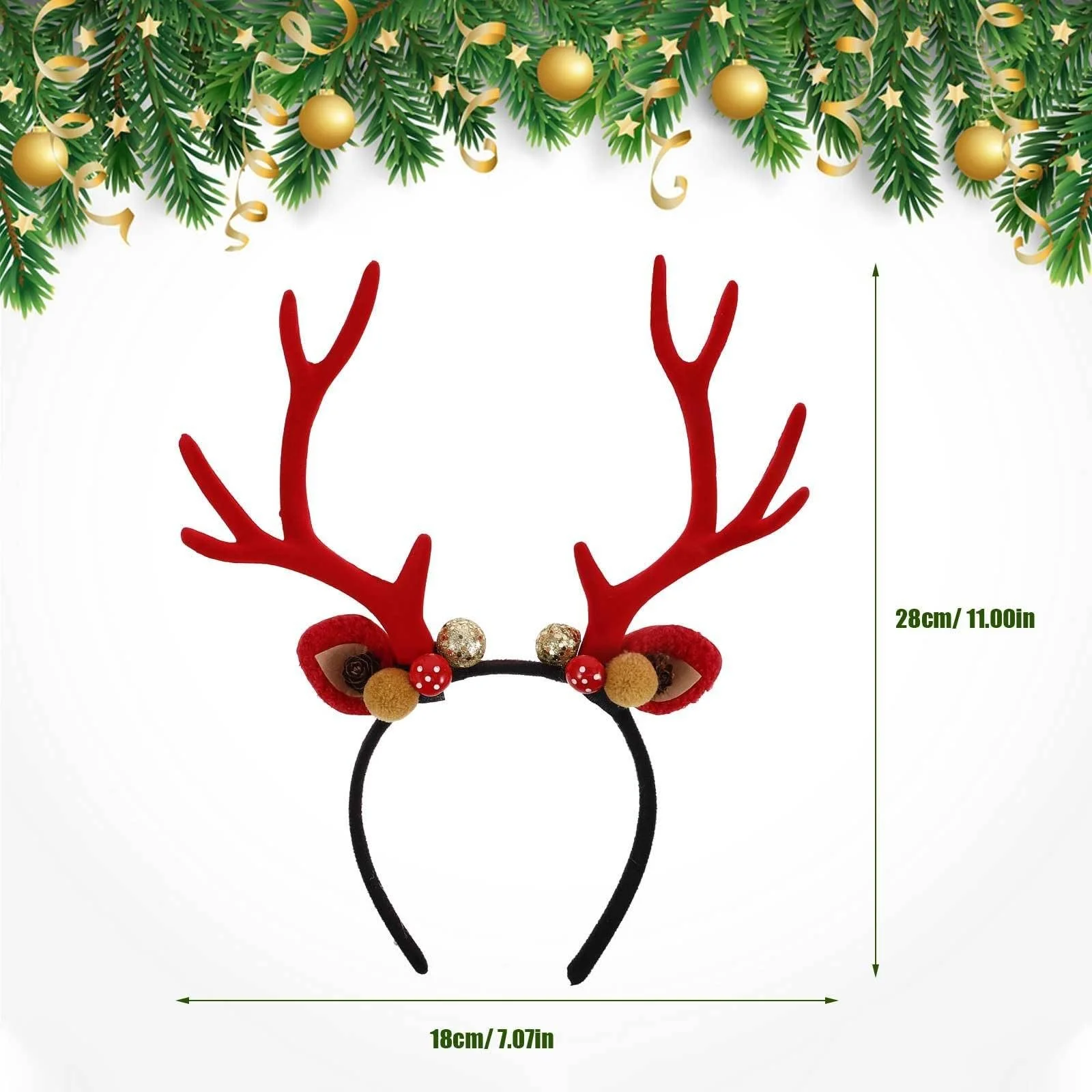 Обруч Рождественские Оленьи Рога, фото №6 Обруч Рождественские Оленьи Рога, фото №6