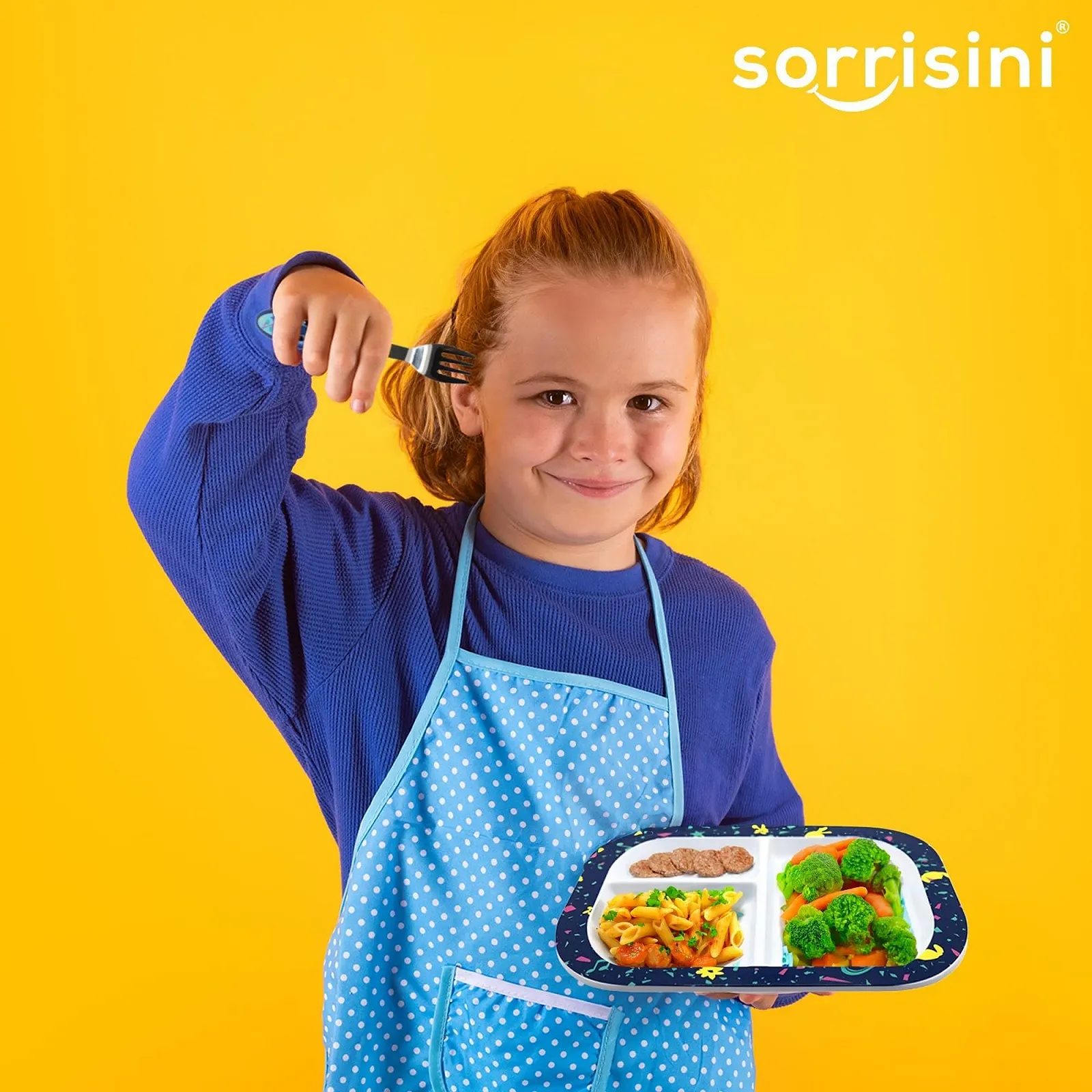 Набор детской посуды Sorrisini, из 3 тарелок, фото №6 Набор детской посуды Sorrisini, из 3 тарелок, фото №6