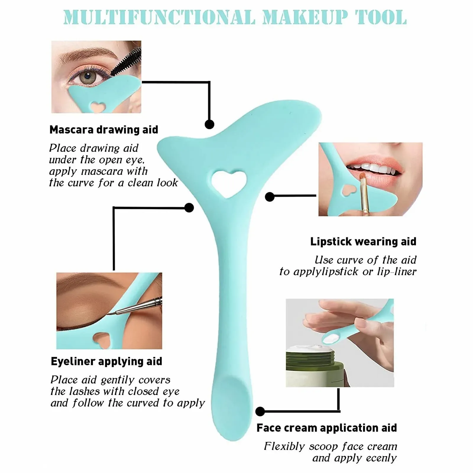 Инструмент для подводки глаз Tacery, силиконовый, фото №6