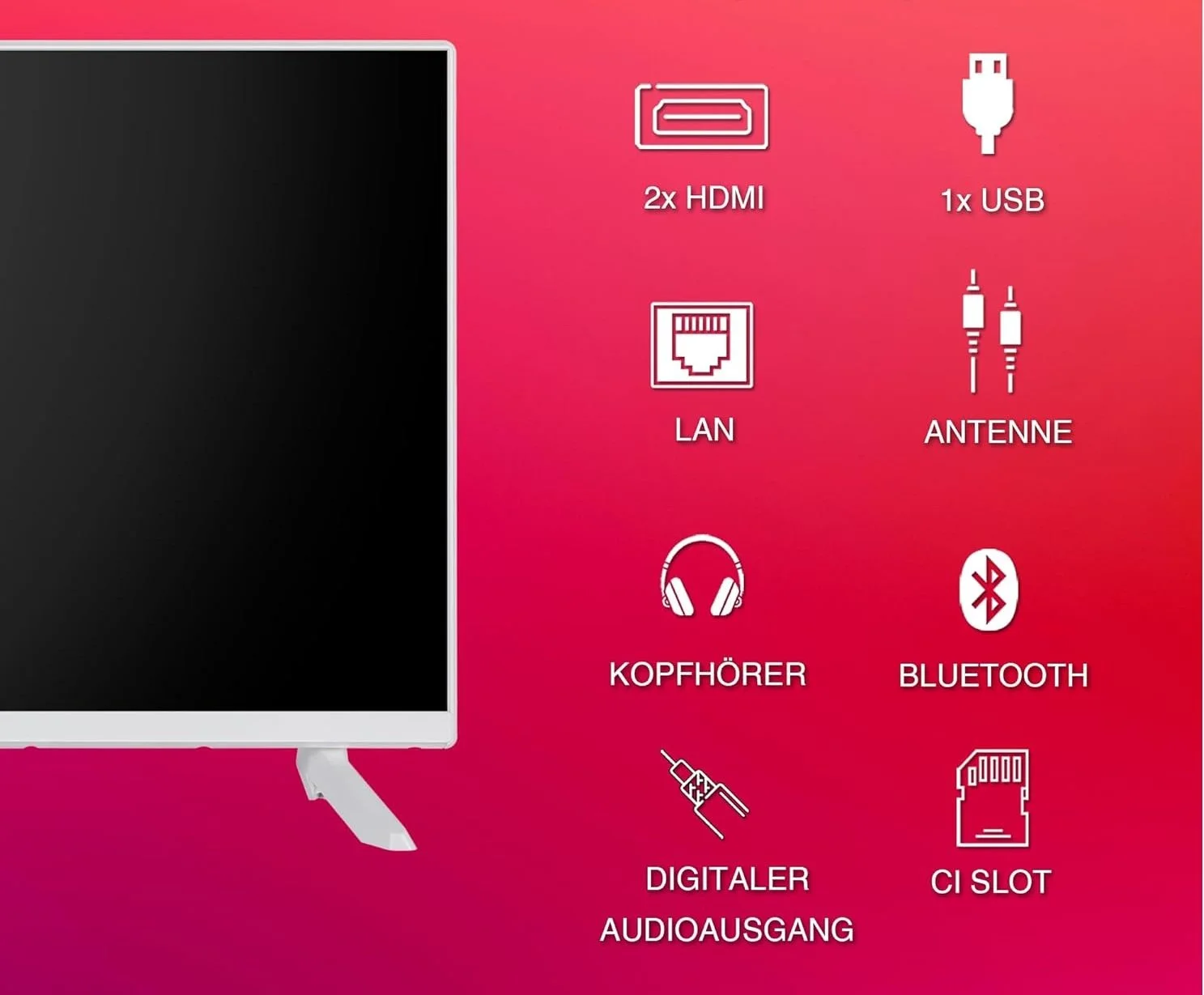 Телевізор 32" Telefunken XF32TO75S-W / Full HD / 50 Гц / LCD / Smart TV / Wi-Fi / Bluetooth / T2, фото №5