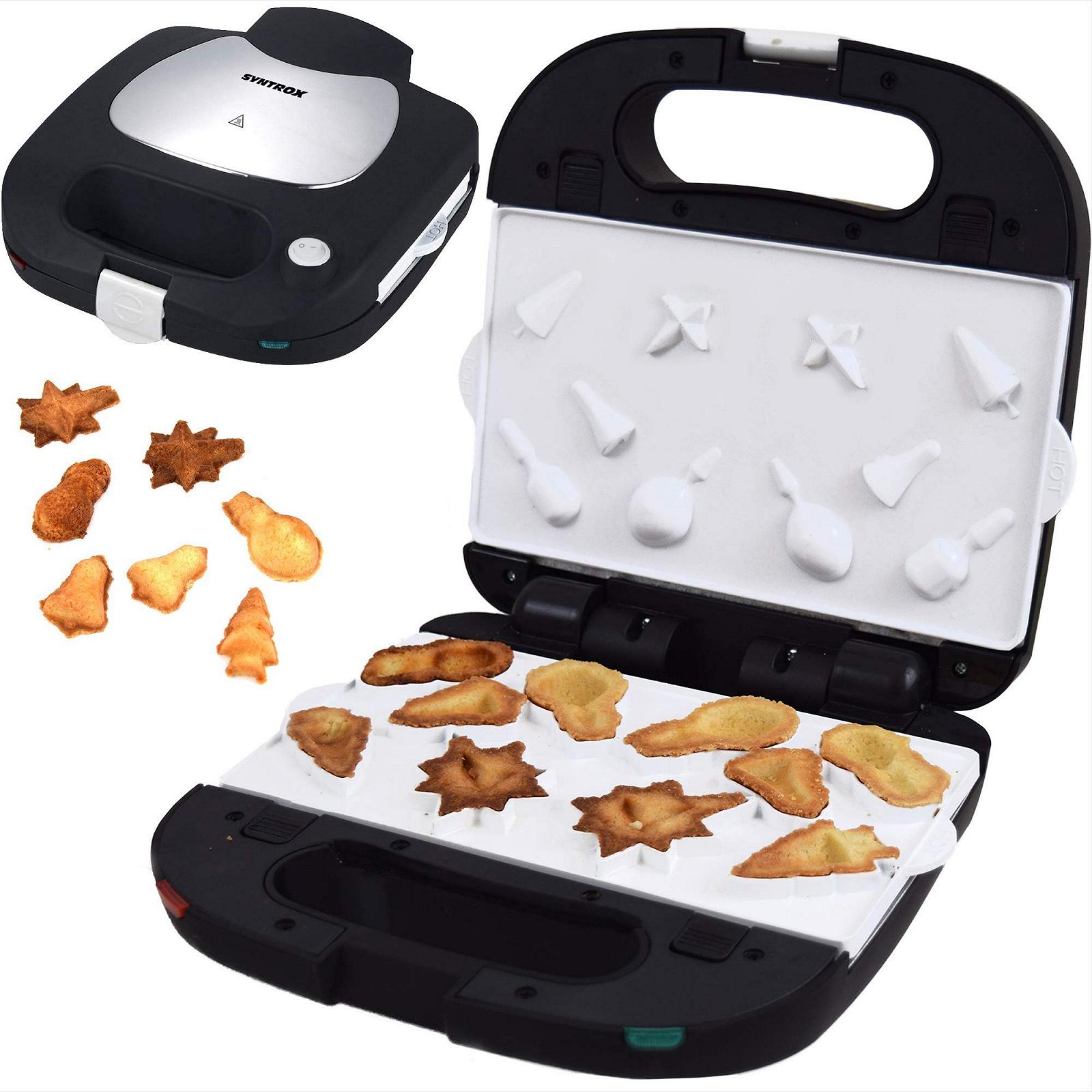 Вафельница Syntrox Germany X-Mas Christmas Motif Maker SM-1500W Нержавеющая сталь/черный, фото №3