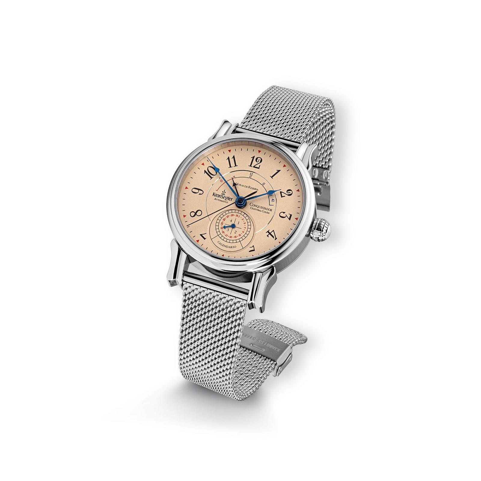 Чоловічий годинник Kronsegler Conquistador Automatic Steel Tierra Milanese, браслет, фото №3