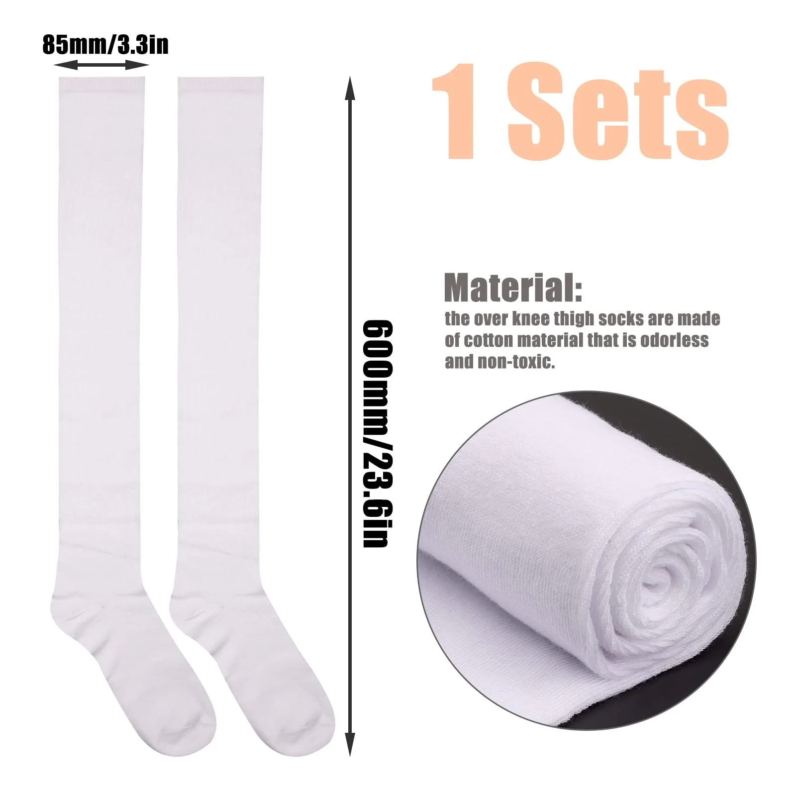 Высокие носки KINBOM, 1 пара, хлопковые мягкие чулки до колена, длинные носки, женские носки выше колена Wednesday Addams для женщин и девочек, для повседневной носки, для костюмов, черные, фото №2 Высокие носки KINBOM, 1 пара, хлопковые мягкие чулки до колена, длинные носки, женские носки выше колена Wednesday Addams для женщин и девочек, для повседневной носки, для костюмов, черные, фото №2