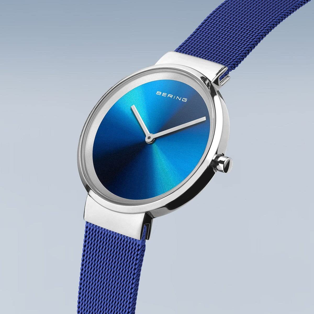 Жіночий кварцовий годинник BERING 31 mm, корпус і циферблат з нержавіючої сталі, міланський браслет, сапфірове скло, 5 ATM, 19031, фото №4