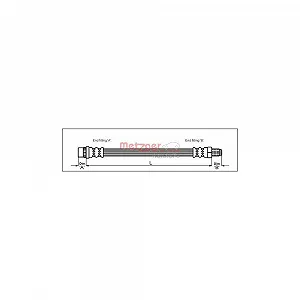 Тормозной шланг METZGER 4114711 RENAULT задний мост слева, справа - Фото 1