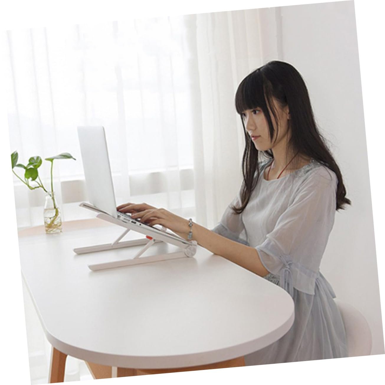 Підставка для ноутбука NUOBESTY Складна портативна вентильована ергономічна, фото №6 Підставка для ноутбука NUOBESTY Складна портативна вентильована ергономічна, фото №6