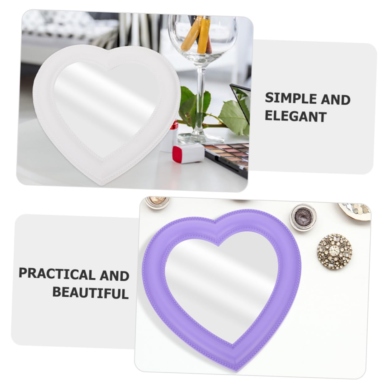 Зеркало Angoily Сердце 4 шт Вертикальный Маленький, фото №2 Зеркало Angoily Сердце 4 шт Вертикальный Маленький, фото №2