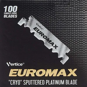 Односторонние лезвия для бритвы EUROMAX Cryo Sputtered 100 шт. synthetic.ua - Фото 1