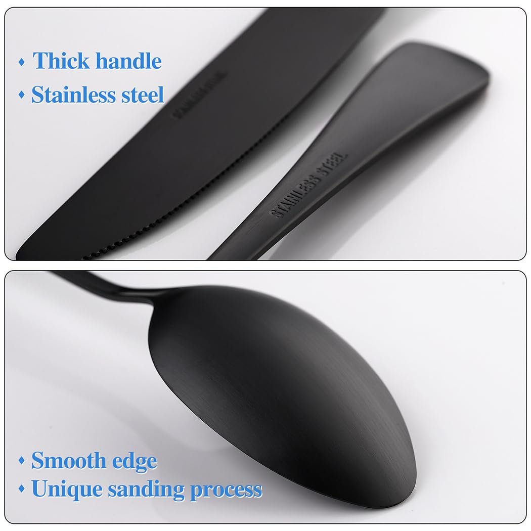 Набор столовых приборов XIAOYU Gothic с черепами, черный, фото №4 Набор столовых приборов XIAOYU Gothic с черепами, черный, фото №4