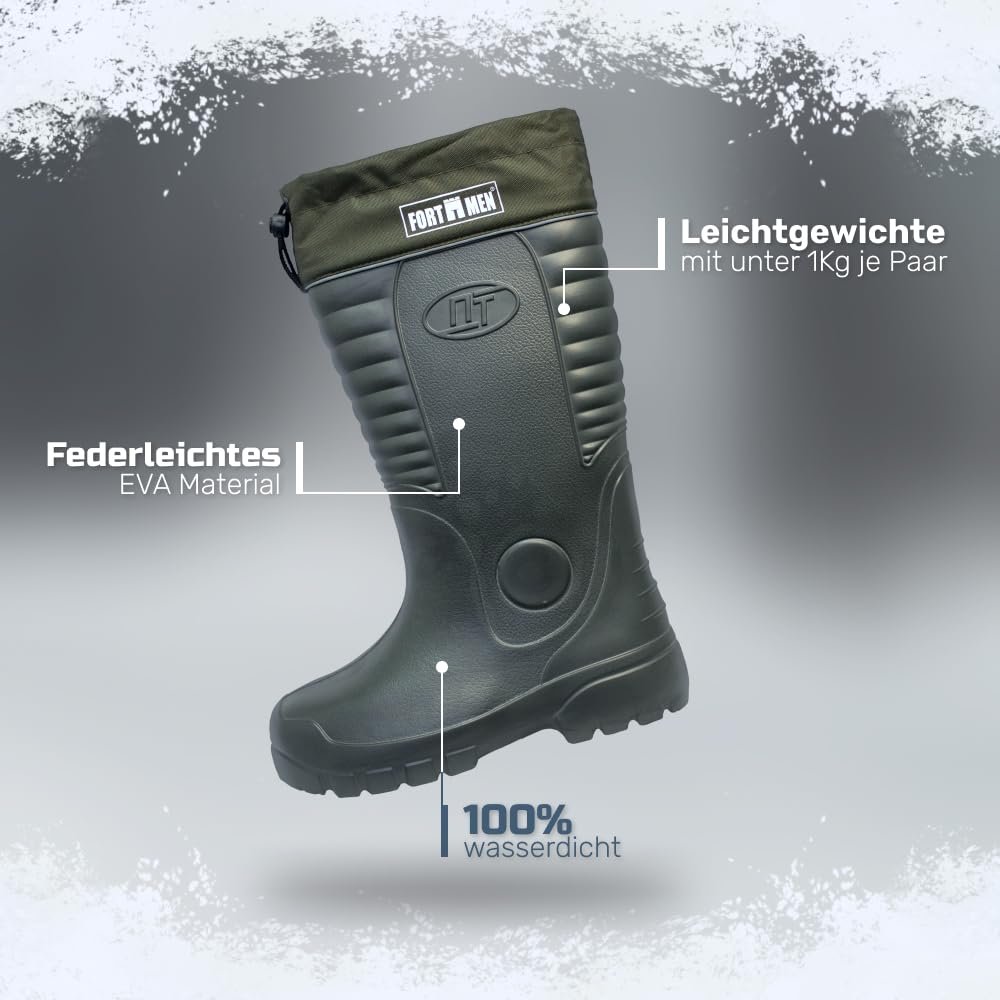 Чоботи FortMen Lined Wellington Thermal Fishing EVA Winter 41-47, фото №4