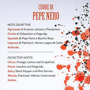 Гель-ванна для душу Erbario Toscano Heart of Black Pepper Енергізуюча 250 мл synthetic.ua - Фото 1