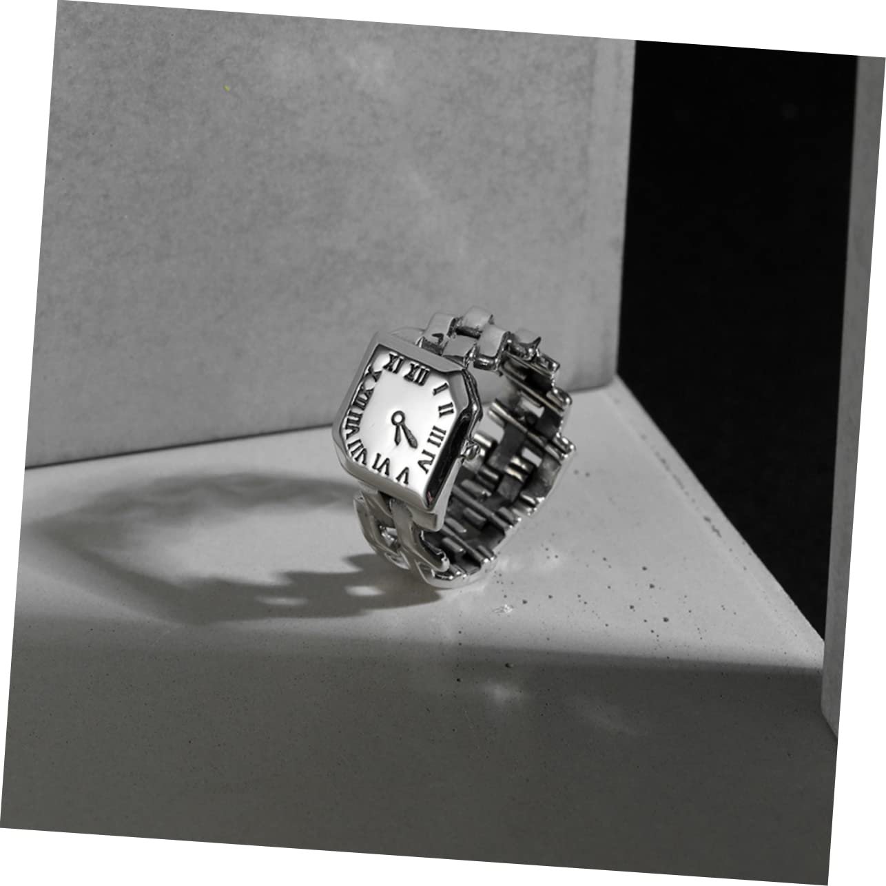 Кольцо-часы PartyKindom Серебристый, фото №8