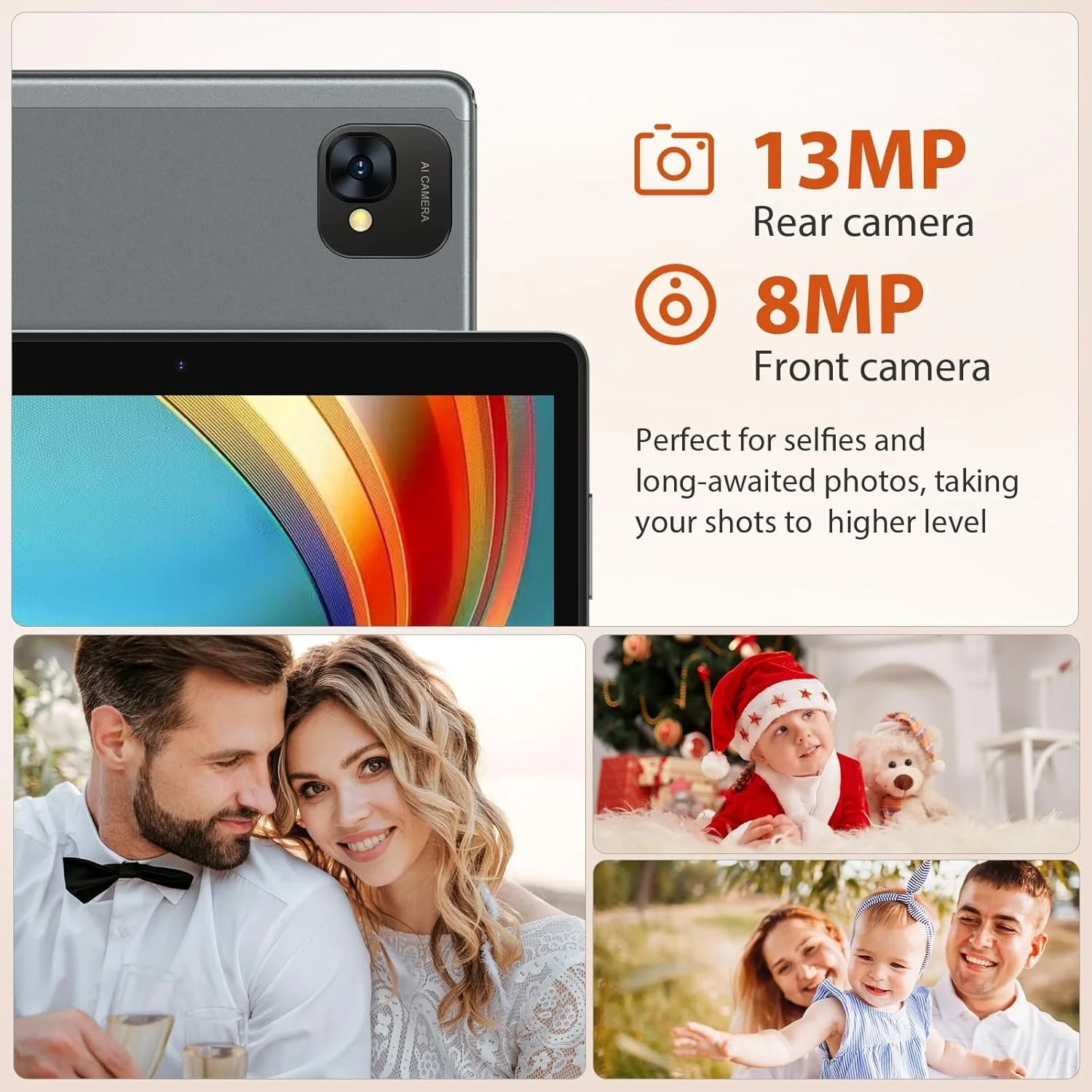 Планшет 10'' Full HD FLYCOAY M820-ЄЕЗ (12+24)/128Gb / 8 ядер / Android 14 / 8000 мАг / Сірий, фото №6