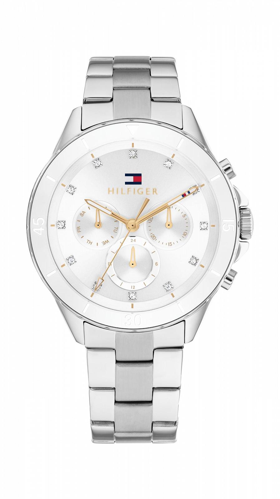 Часы Tommy Hilfiger Кварцевые с мультициферблатом для женщин с браслетом из нержавеющей стали, фото №1