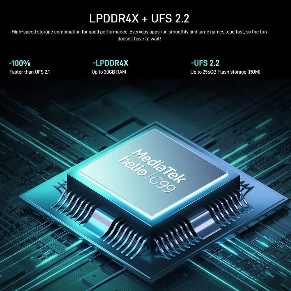 Смартфон DOOGEE S100 (2023) Helio G99 20/256GB 10800mAh 108MP 6.58" NFC Black, фото №3 Смартфон DOOGEE S100 (2023) Helio G99 20/256GB 10800mAh 108MP 6.58" NFC Black, фото №3