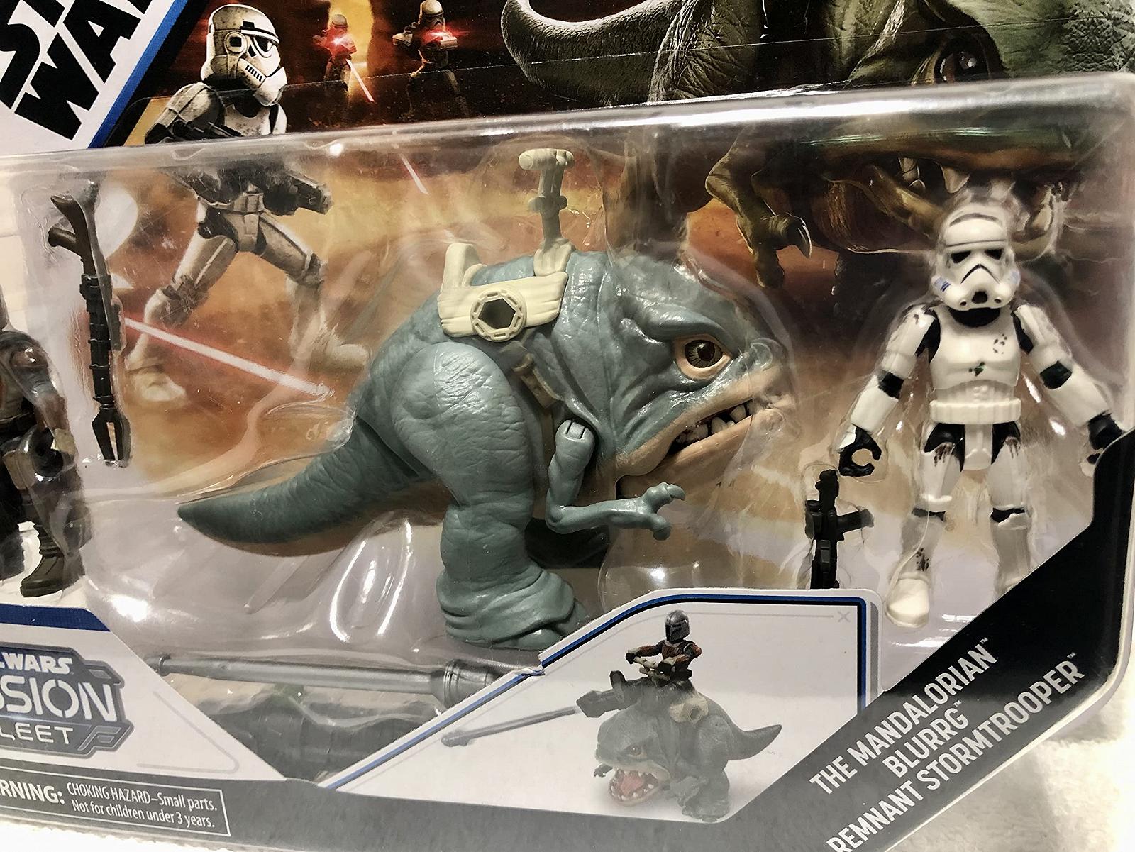 Фигурки Star Wars Hasbro Mission Fleet Экспедиционный Класс Мандалорец, Блург, Остаточный Штурмовик Битва в Пустоши, фото №3