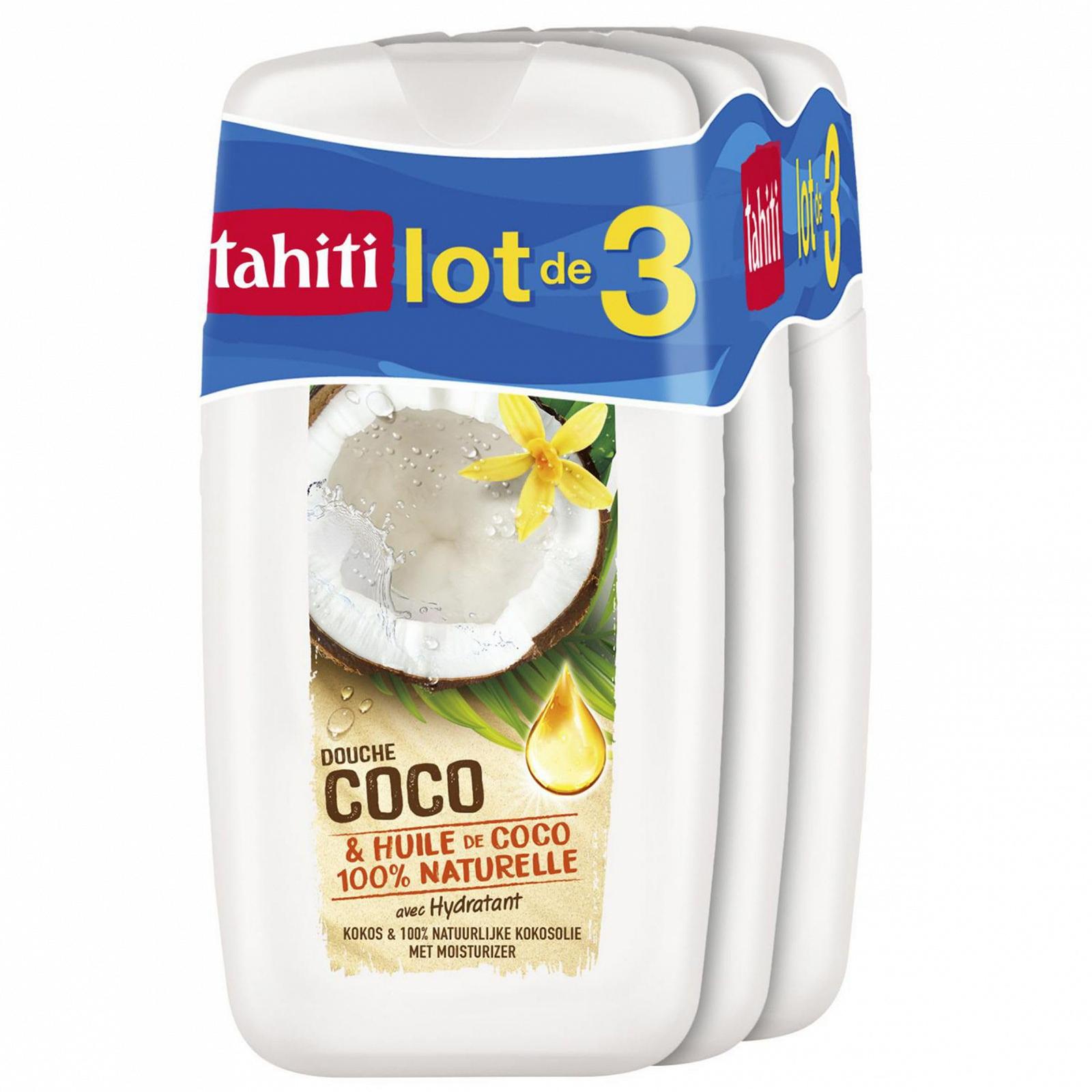Гель для душа Tahiti Natural Moisture Кокосовое масло и Ваниль 3 x 250 мл, фото №1