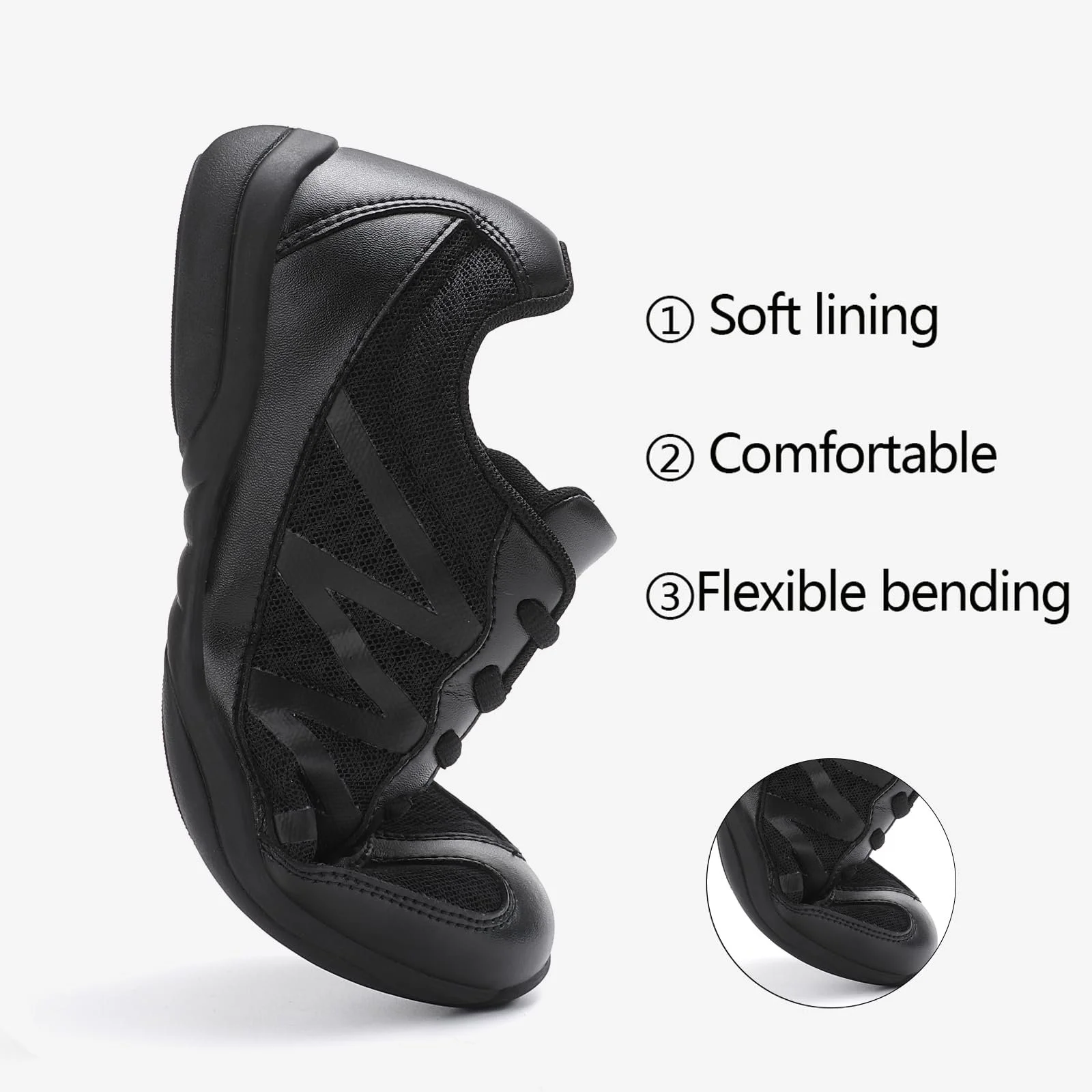 кроссовки для черлидинга, танцевальные кроссовки для черлидеров для девочек и молодежи, нескользящие кроссовки для гимнастики, джаза, йоги, фото №6