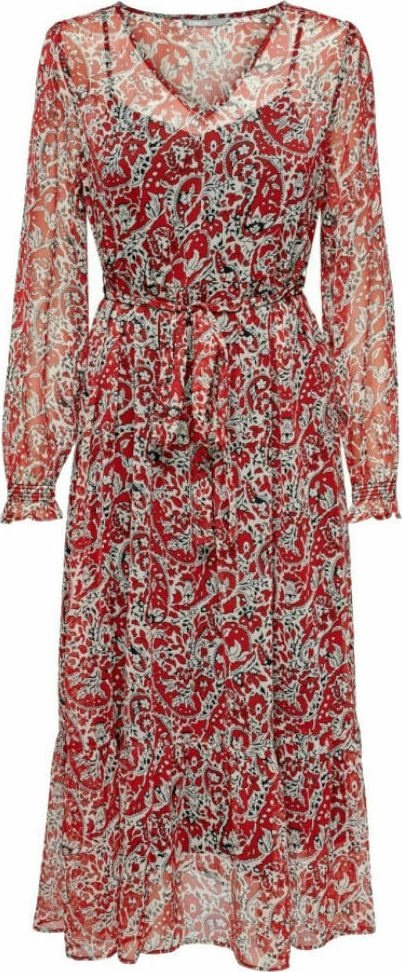 Сукня ONLIRENA LIFE L/S MIDI DRESS WVN 15243143-Urban Red-AOP:ROCKING PAISLEY ONLY Червоний M, фото №3
