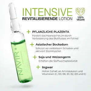 Ампулы Navir Professional для роста волос для мужчин и женщин с плацентой, экстрактом байкала и сои против выпадения волос, стимулируют рост волос - 10 x 10 мл synthetic.ua - Фото 1