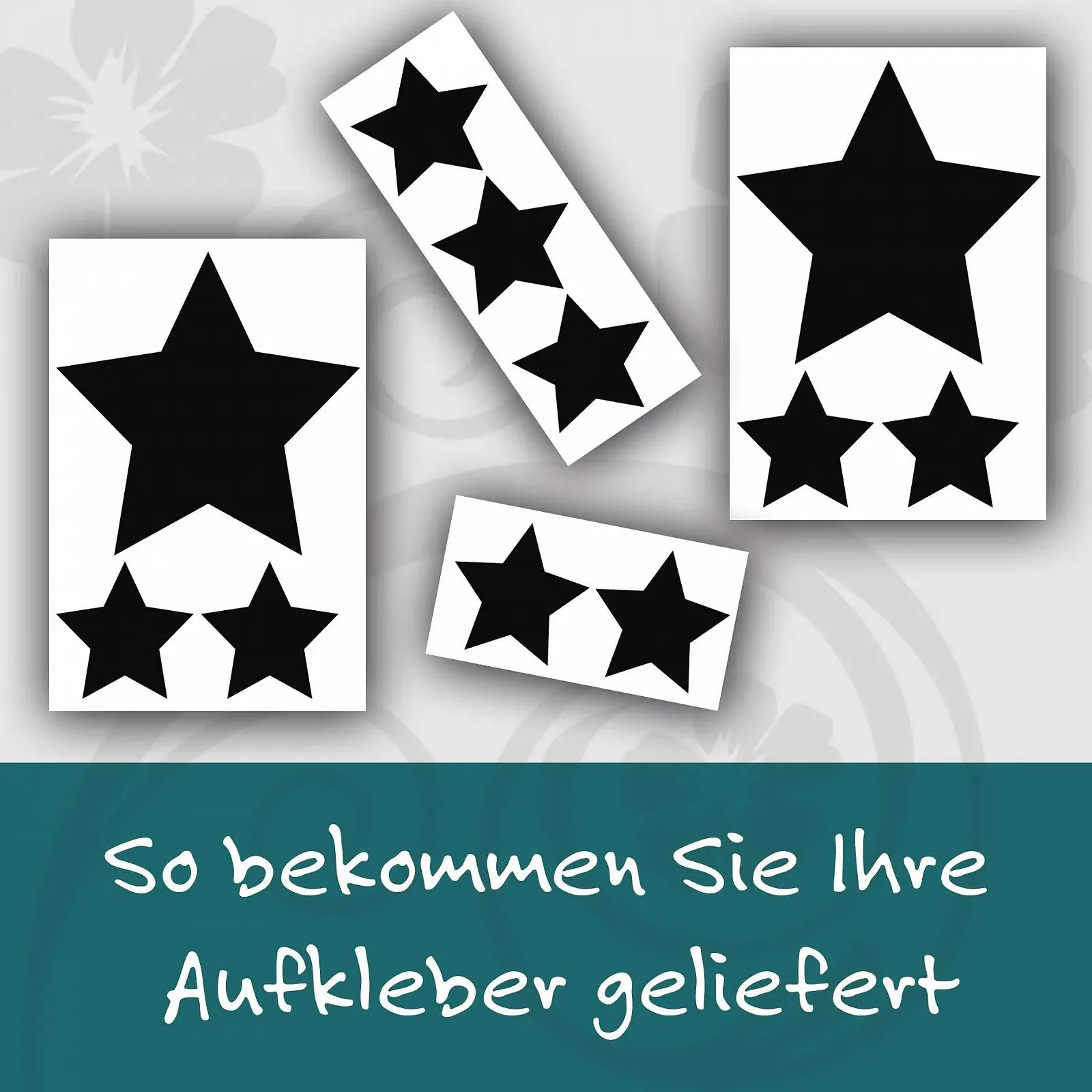 Наклейка на стену kleb-Drauf 8 Stars Черный матовый, фото №4