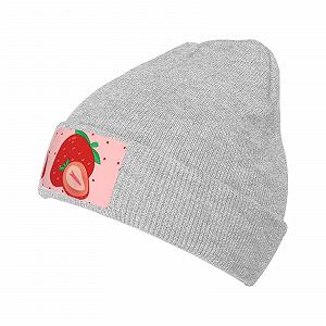 Вязаная Шапка YYHHAOFA с Мультяшным Принтом Клубники - Фото 1
