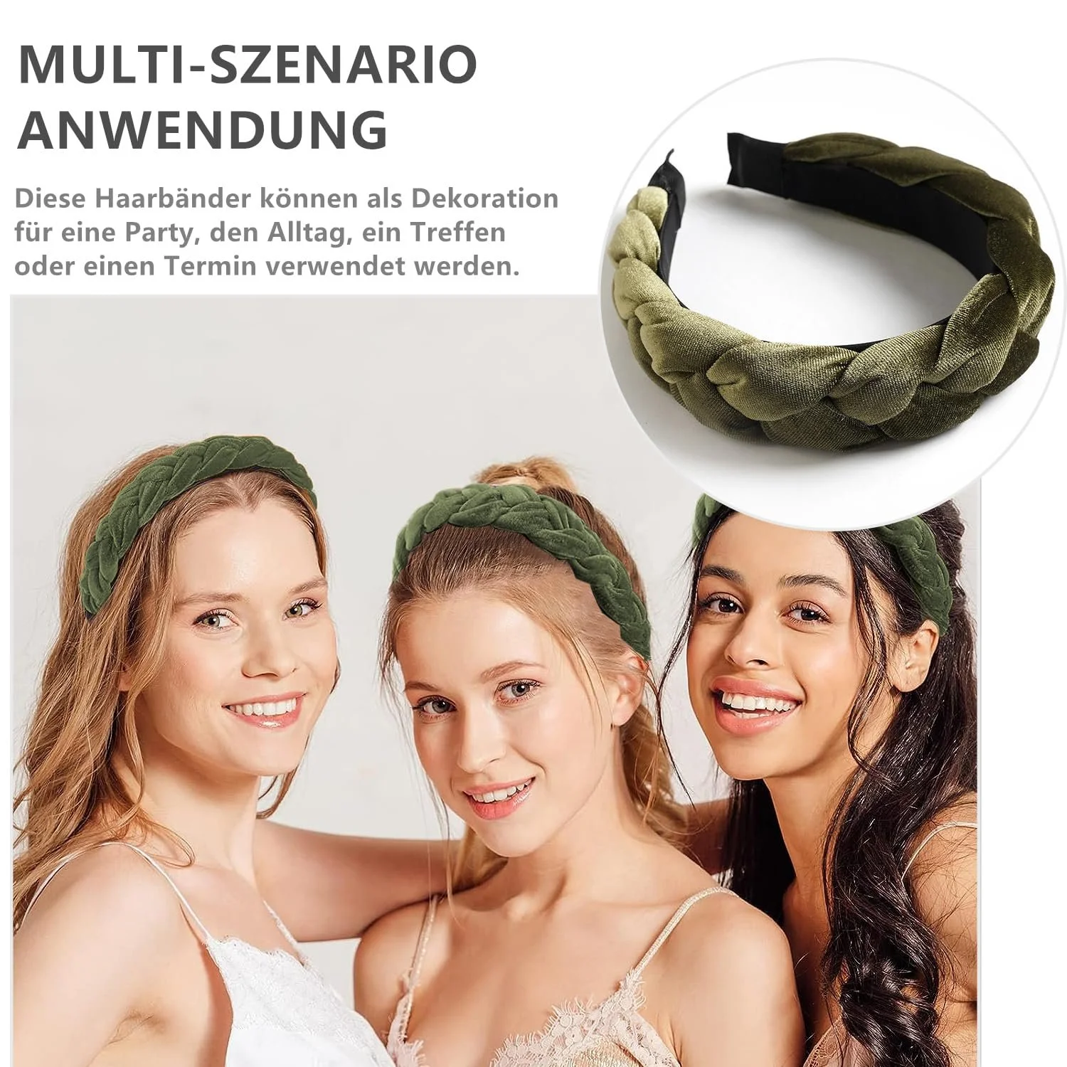 Обруч Бархатный Плетеный, фото №8