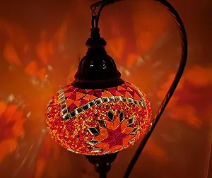 Настільна лампа Samarkand Lights Mosaic Oriental Turkish Moroccan Orange Star synthetic.ua - Фото 1