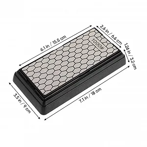 Точилка для ножів HOMSFOU Алмазна двостороння 400/1000 Нековзка Портативна synthetic.ua - Фото 1