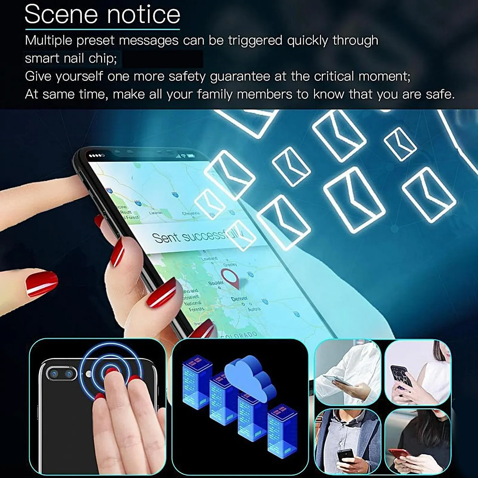 Смарт-наклейка для нігтів Smart Nail Chip самоклеюча гнучка для контролю доступу, фото №4