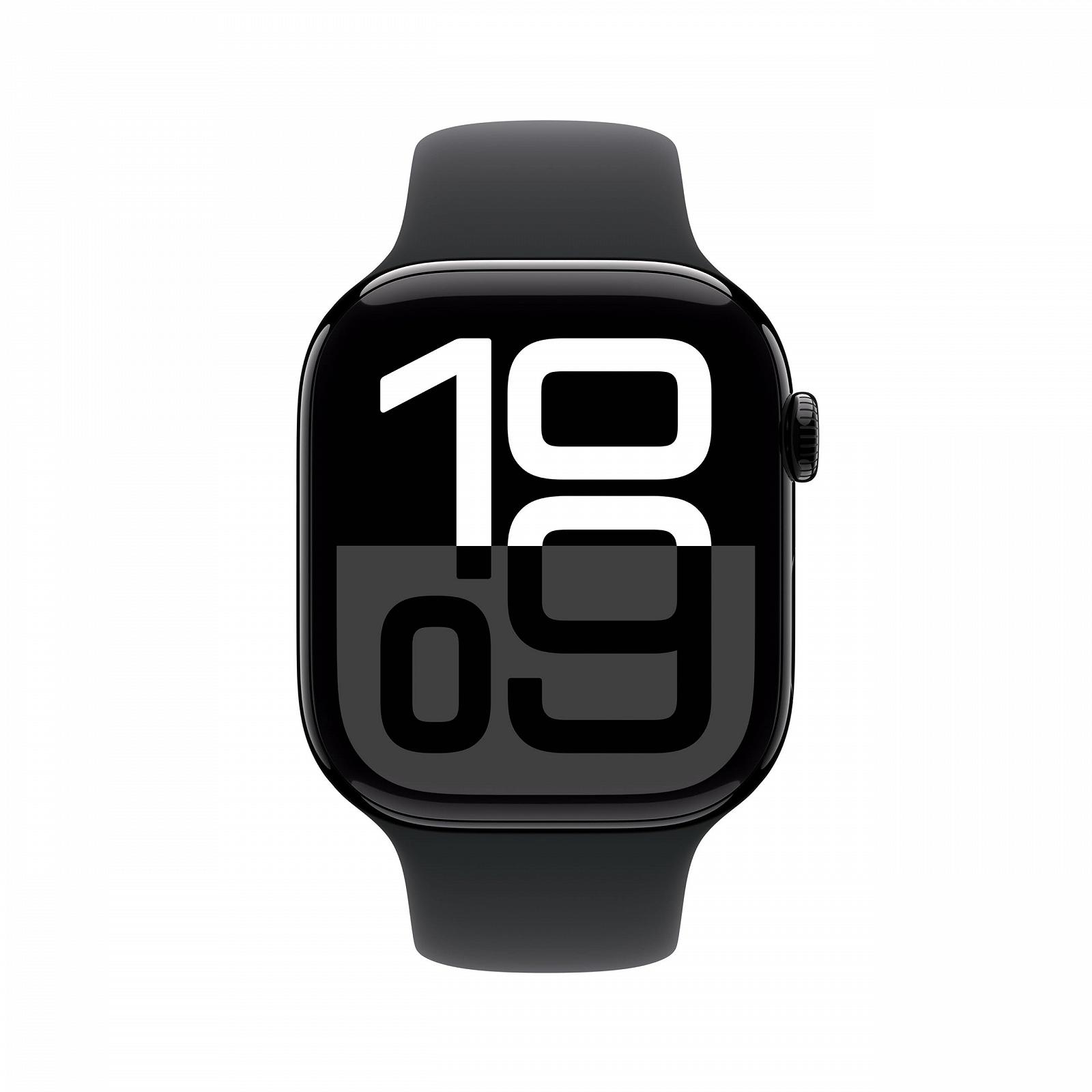 Смарт-часы Apple Watch Series 10 (GPS + Cellular 46мм) Черный алюминиевый корпус, черный спортивный ремешок (S/M), фото №2