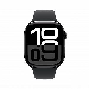 Смарт-часы Apple Watch Series 10 (GPS 46мм) Черный алюминиевый корпус, черный спортивный ремешок (S/M) synthetic.ua - Фото 1