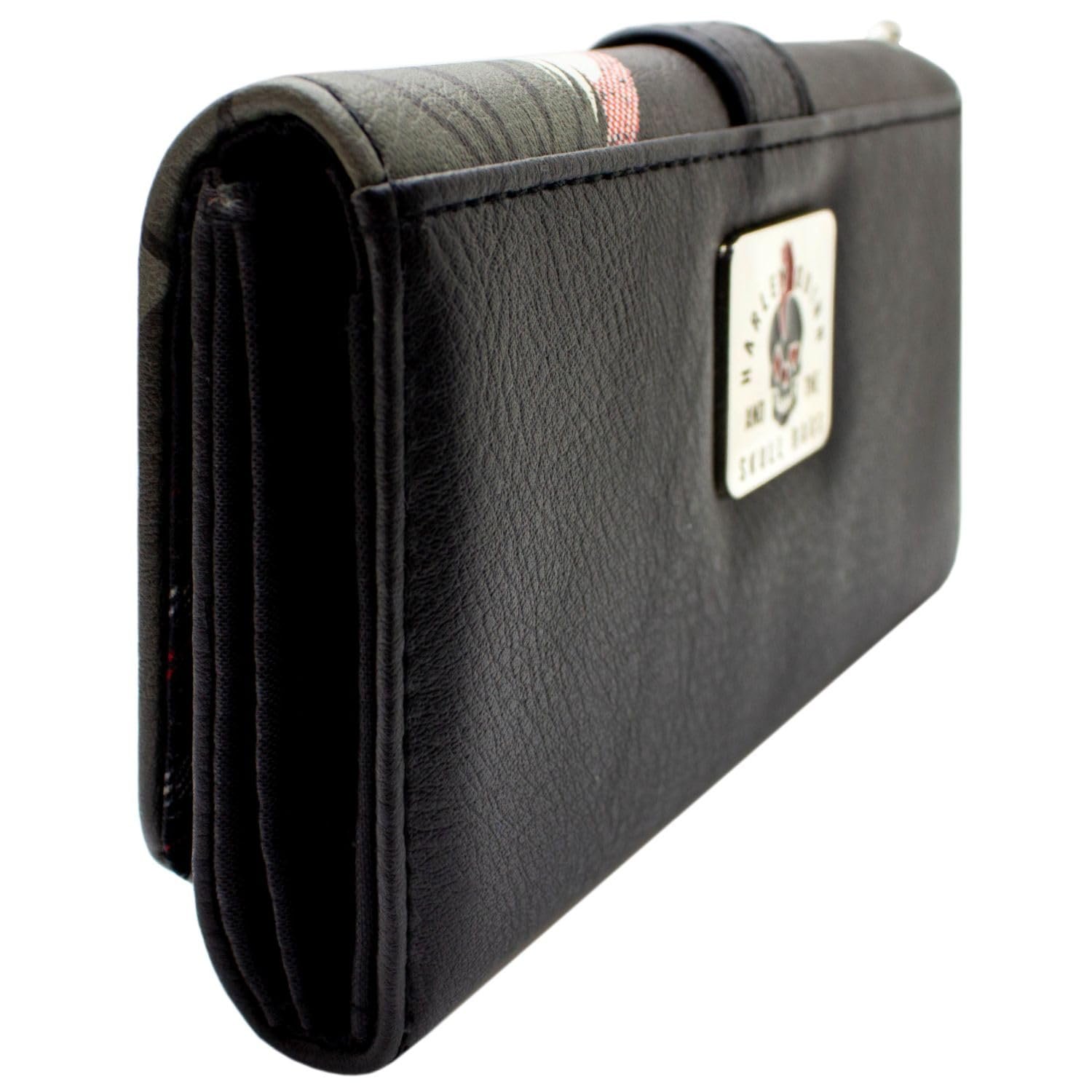 Кошелек Трифолд Harley and the Punk Rock Skull Bags Quinn Карман для монет и держатель для карт Черный, черный, размер - штука, повседневный, фото №3