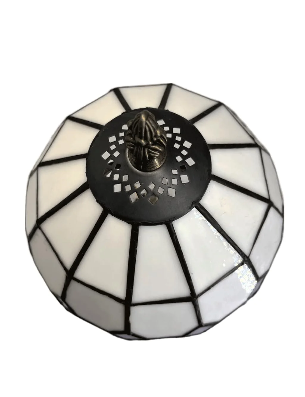 Настільна лампа Tiffany Style Vintage 8" з вітражним склом LED Pink, фото №9