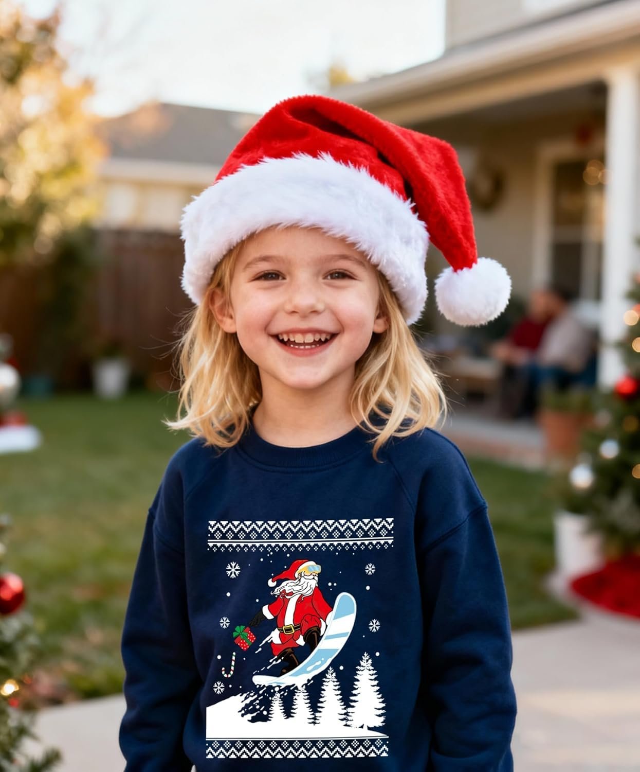 Джемпер DHASIUE Рождественский для мальчиков Рождественский Санта Клаус Рождественский снеговик Рождественская елка Рождественская одежда 104 110 116 122 128 134, фото №3