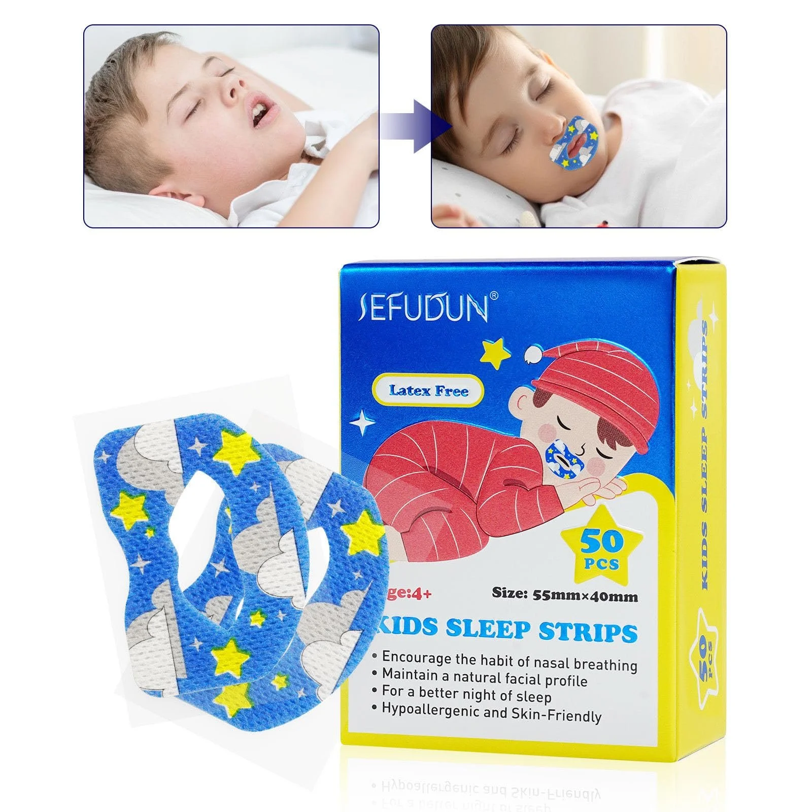 Полоски для рта для уменьшения дыхания ртом, фото №3