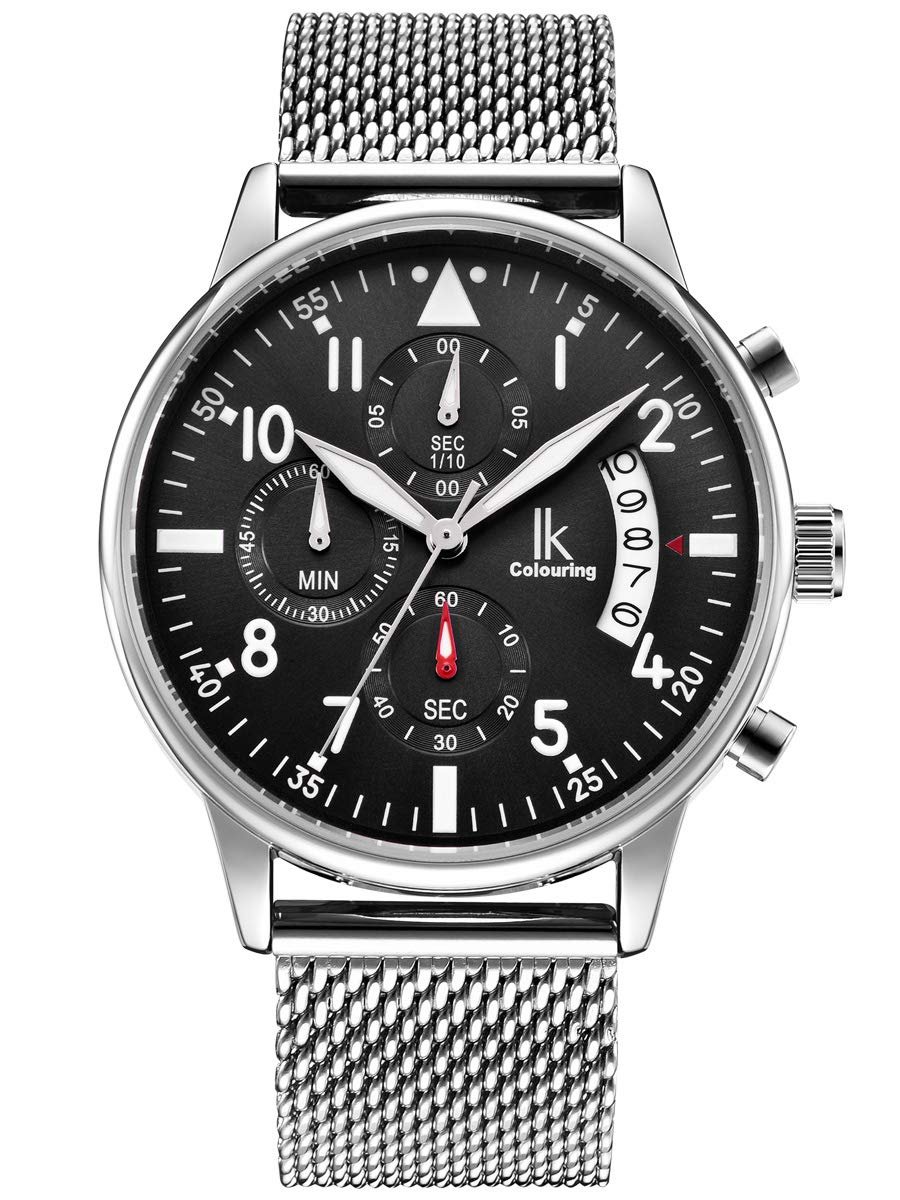 Годинник Alienwork IK Chronograph Чоловічий Жіночий з сітчастим ремінцем, фото №1