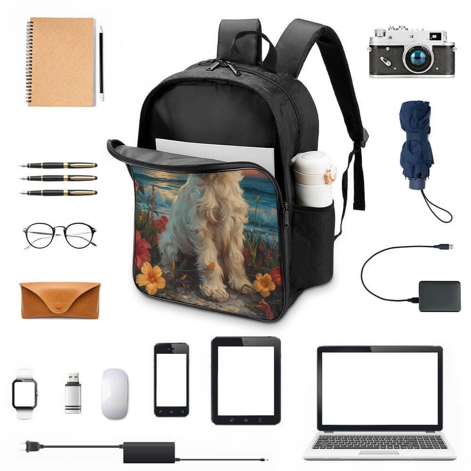 Рюкзак школьный DPEOANEBN Havana Dog 40x28x16см, фото №4