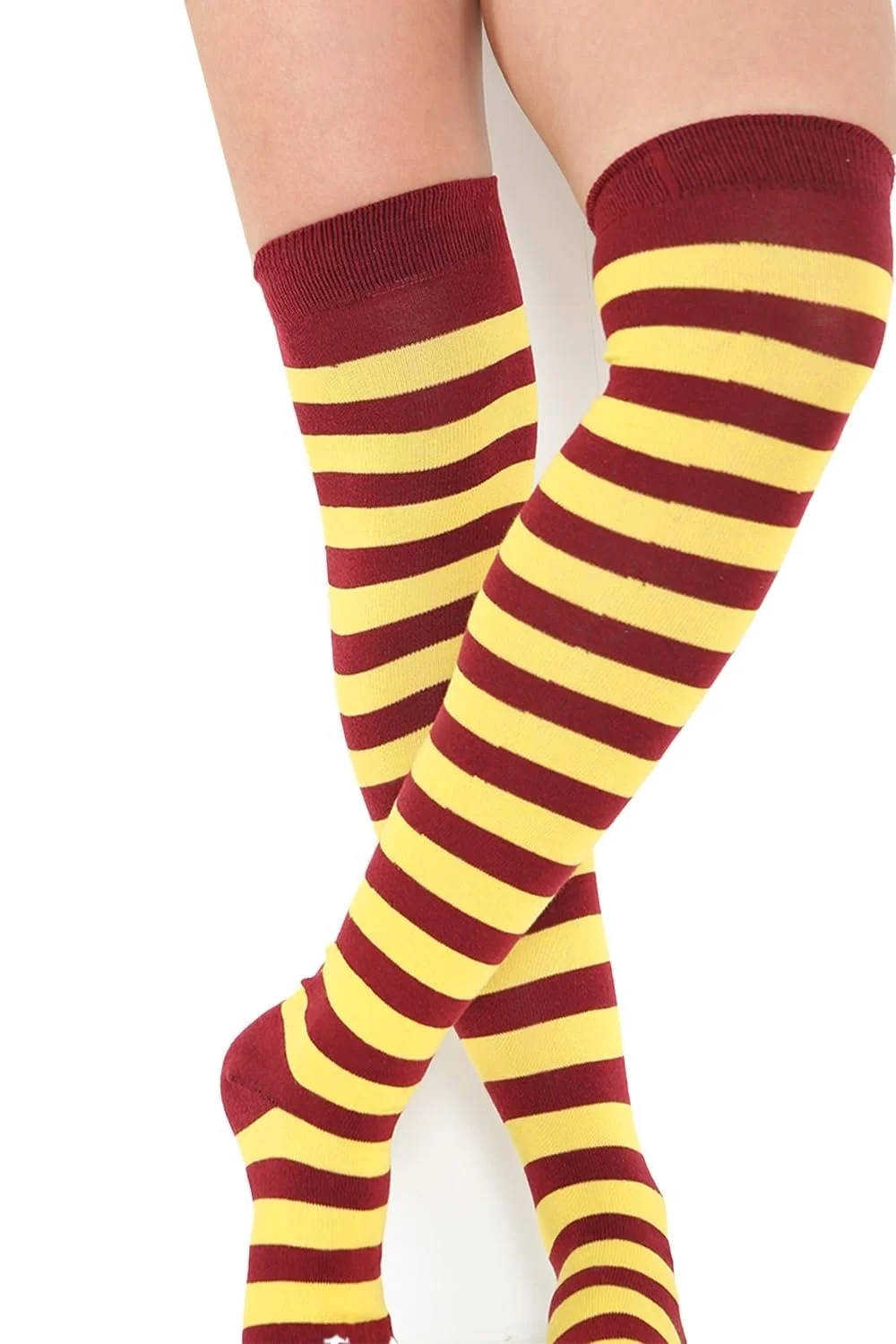 Довгі шкарпетки Crazy Chick для дівчат, смугасті вище коліна, різні кольори, розмір 4-6, фото №2